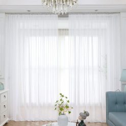 Mẫu rèm voan trắng cao cấp cho phòng ngủ